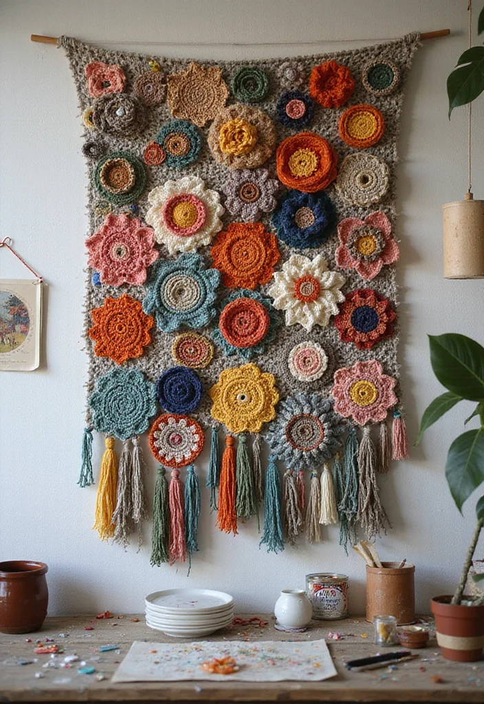 28 Detailed Crochet Tapestry Pattern Free Charts for Inspiring Projects - 18. Mixed Media: Crochet and Beyond