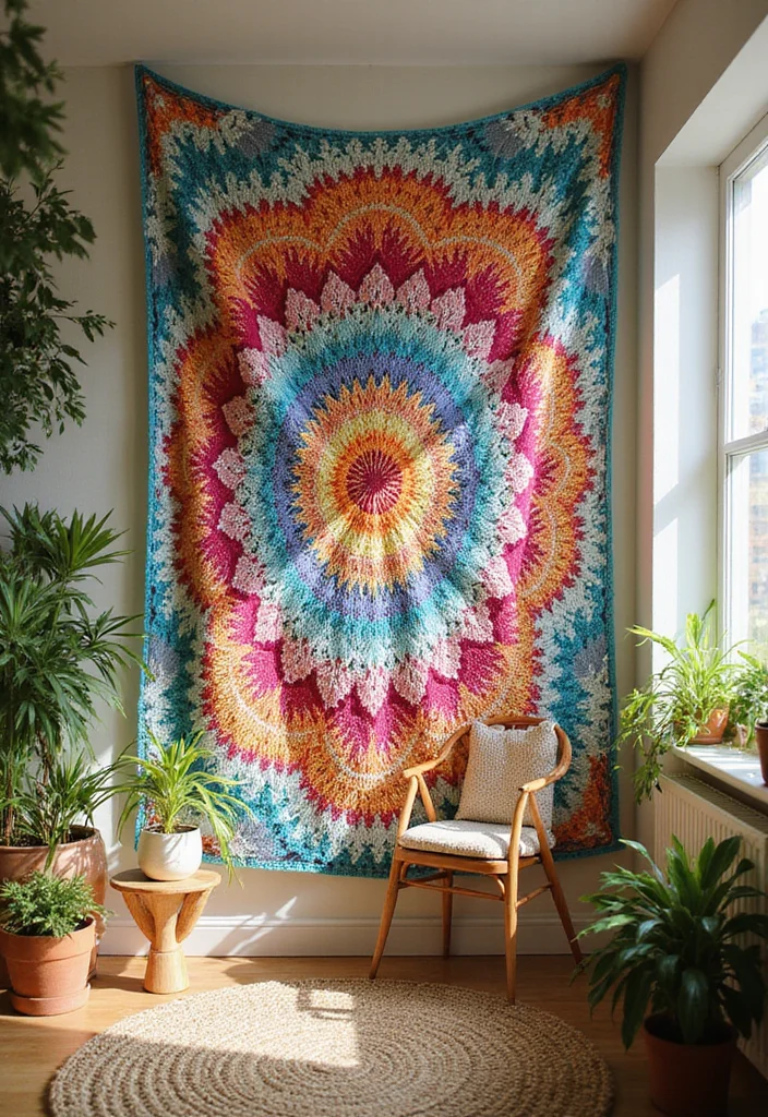 28 Detailed Crochet Tapestry Pattern Free Charts for Inspiring Projects - 2. Nature’s Whimsy: Floral Tapestry