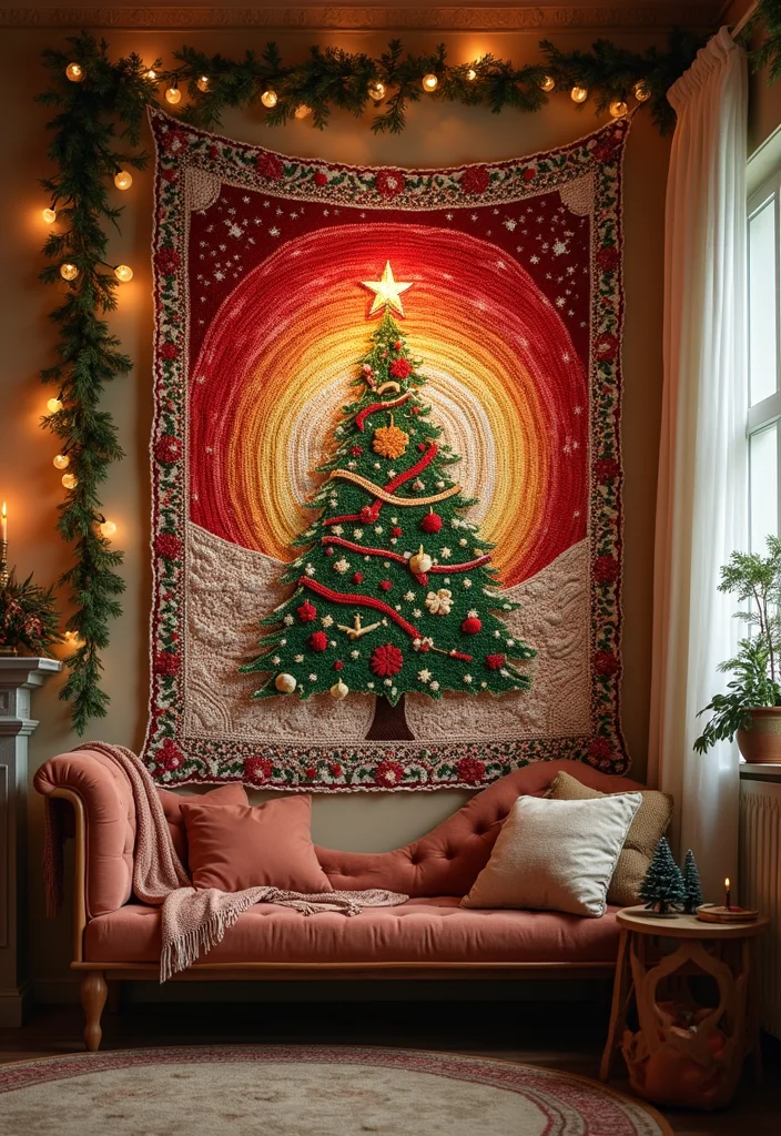 28 Detailed Crochet Tapestry Pattern Free Charts for Inspiring Projects - 9. Seasonal Joy: Holiday Tapestries