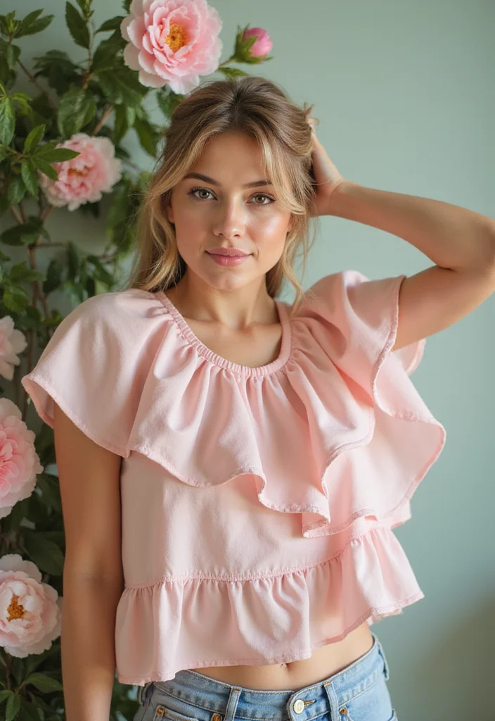 28 Trendy Crochet Tops Free Patterns for Everyday Wear - 11. Layered Ruffle Top