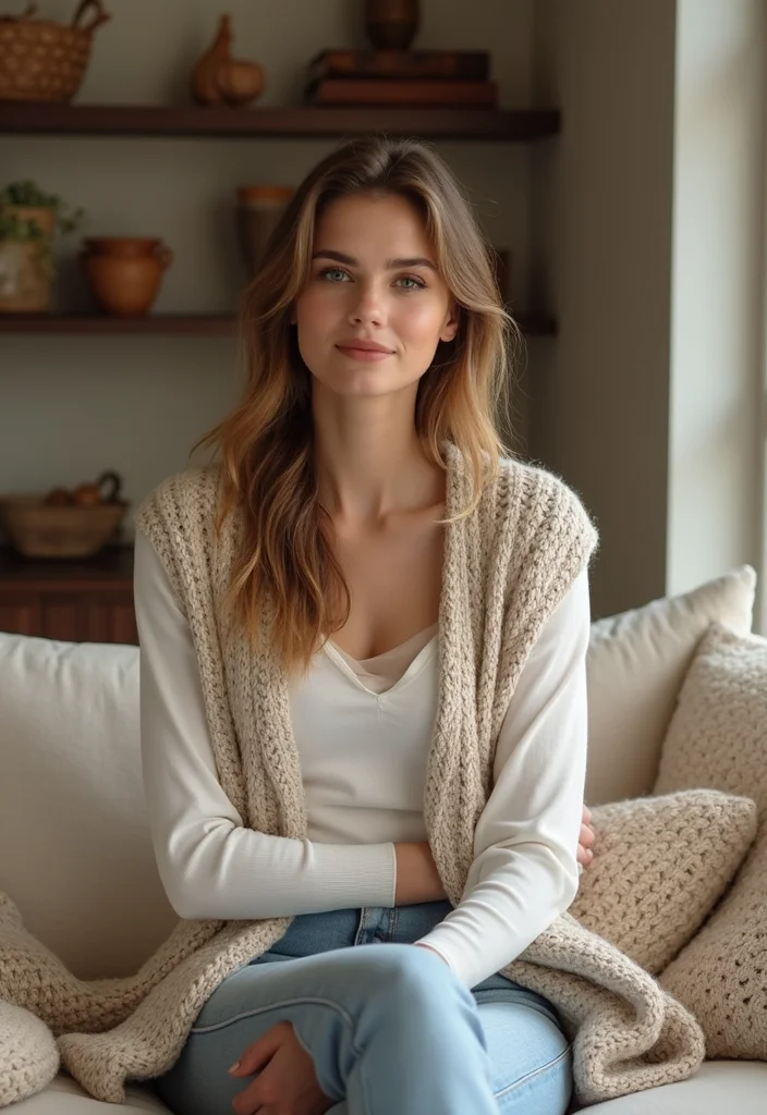 28 Trendy Crochet Tops Free Patterns for Everyday Wear - 18. Cozy Knit Vest