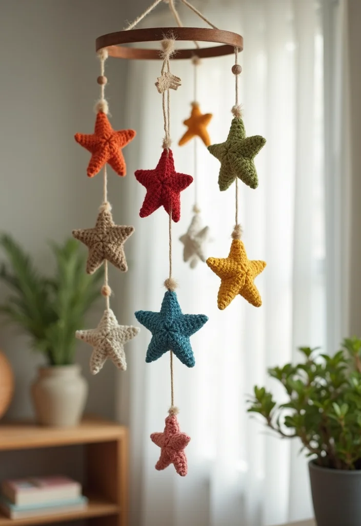 29 Sparkling Tips on How to Crochet a Star for Festive Crafts - 10. Craft a Star Mobile