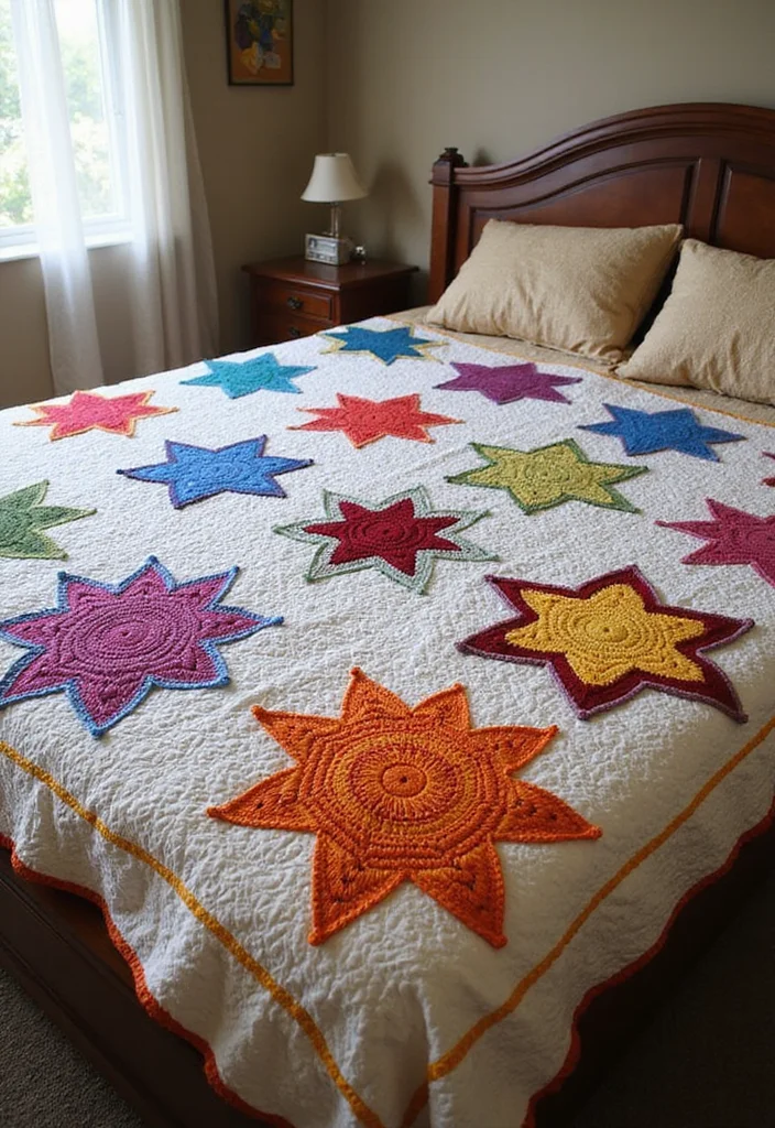 29 Sparkling Tips on How to Crochet a Star for Festive Crafts - 22. Create a Star Quilt