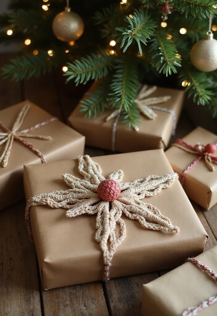 29 Sparkling Tips on How to Crochet a Star for Festive Crafts - 23. Use Stars as Gift Wrap Accents