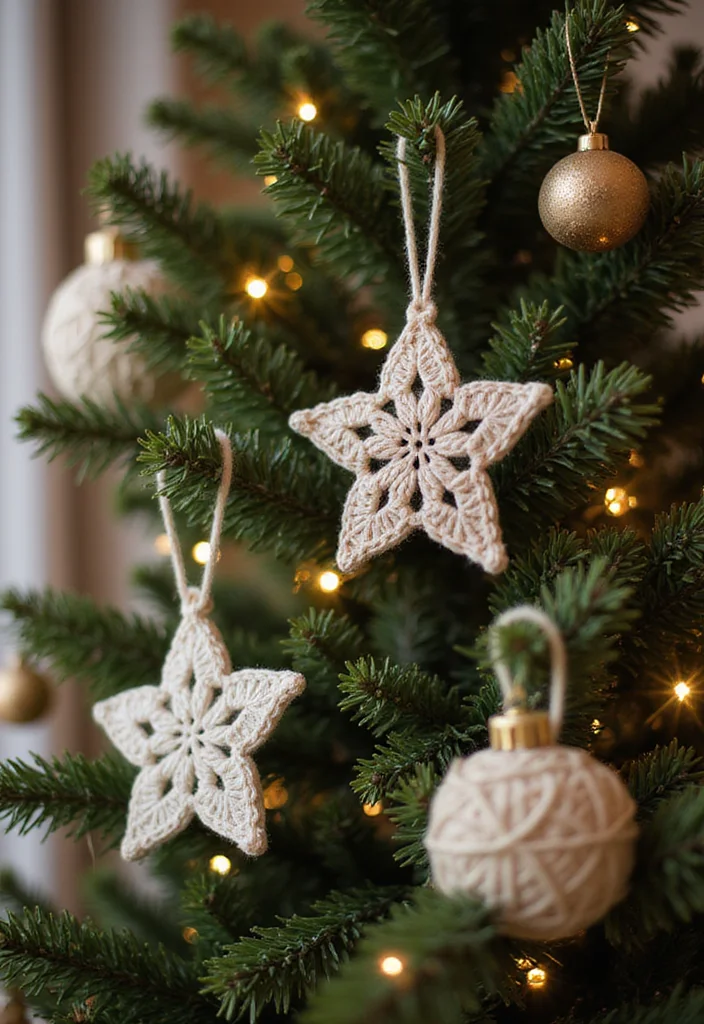 29 Sparkling Tips on How to Crochet a Star for Festive Crafts - 9. Make Star Ornaments for the Tree