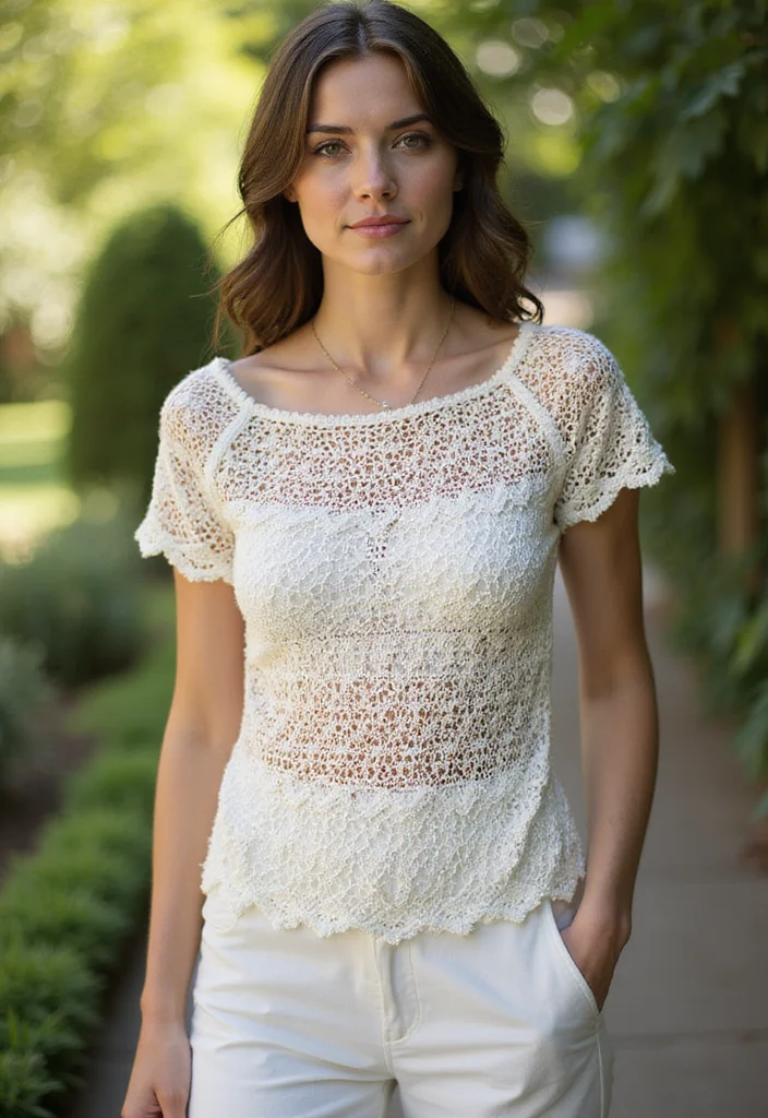 30 Breezy Crochet Summer Tops Free Patterns for Hot Days - 5. Classic Boat Neck Top