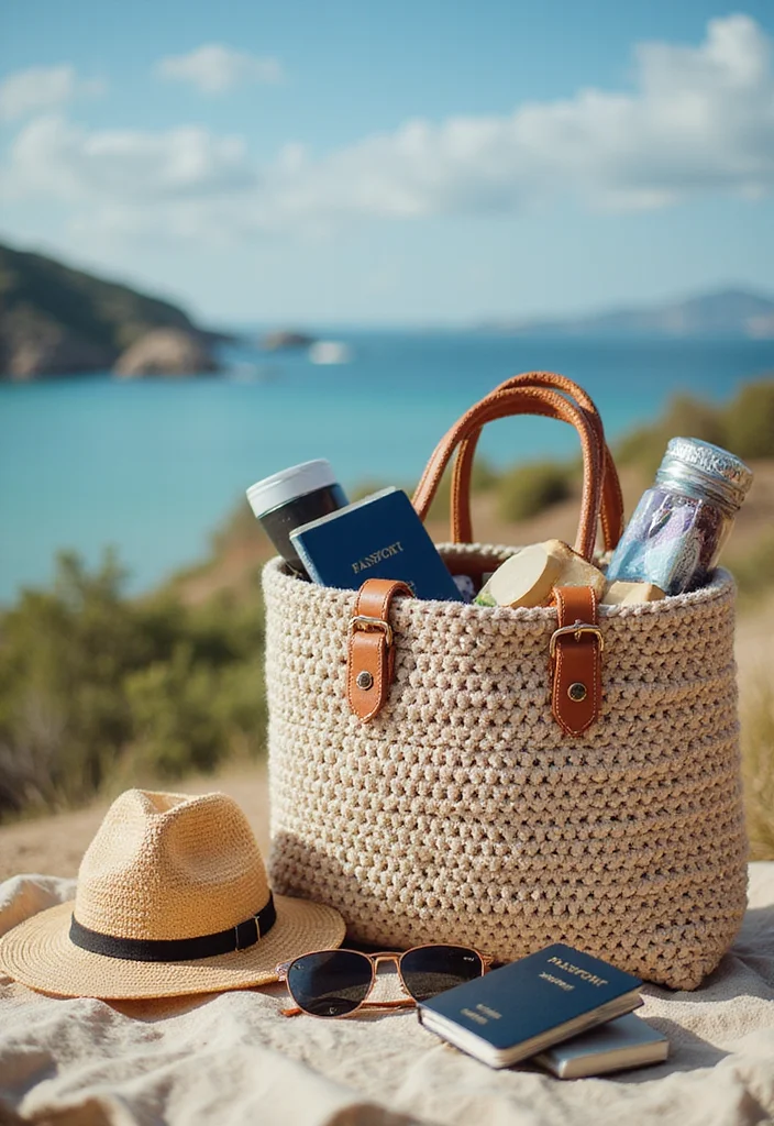 30 Chic Crochet Tote Bags Free Patterns You Can Make Fast - 12. Travel Tote Bag