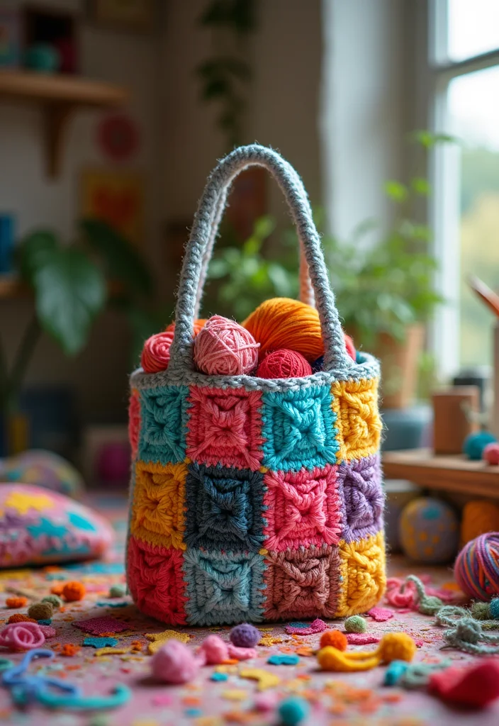 30 Chic Crochet Tote Bags Free Patterns You Can Make Fast - 18. Patchwork Tote
