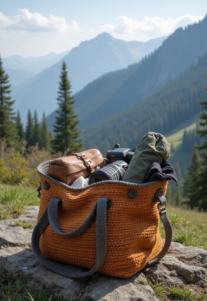 30 Chic Crochet Tote Bags Free Patterns You Can Make Fast - 20. Adventure Ready Tote