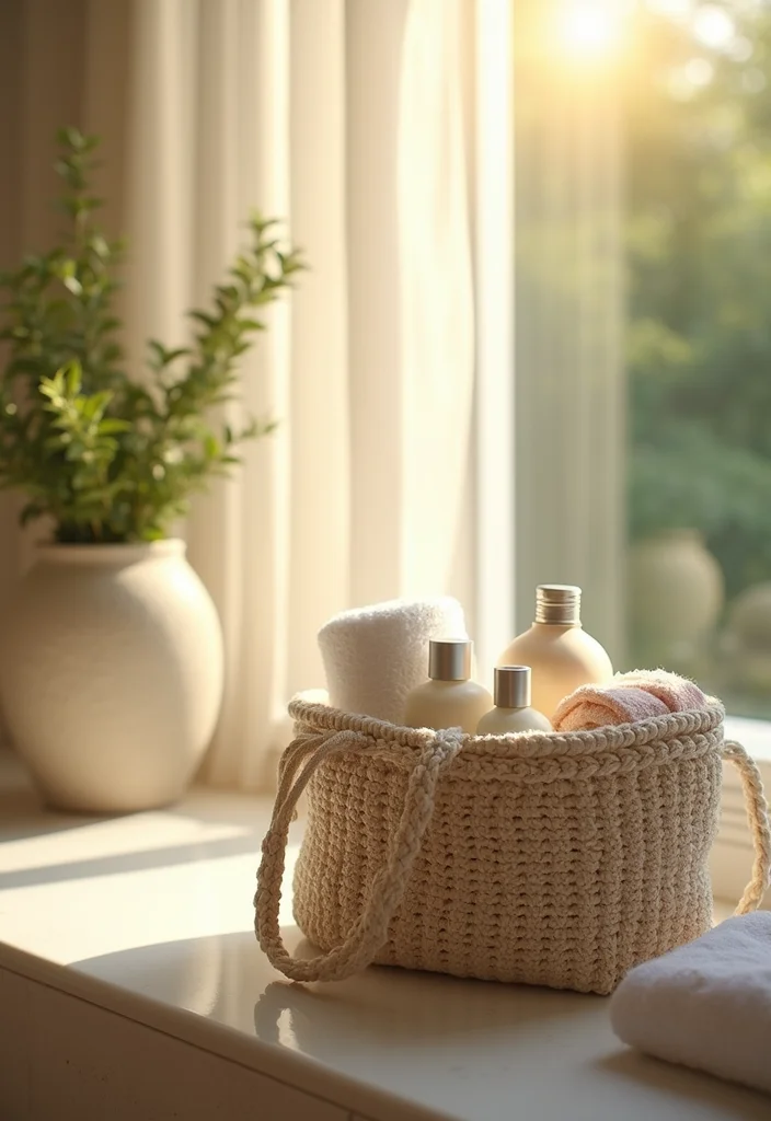 30 Chic Crochet Tote Bags Free Patterns You Can Make Fast - 27. Spa Day Bag