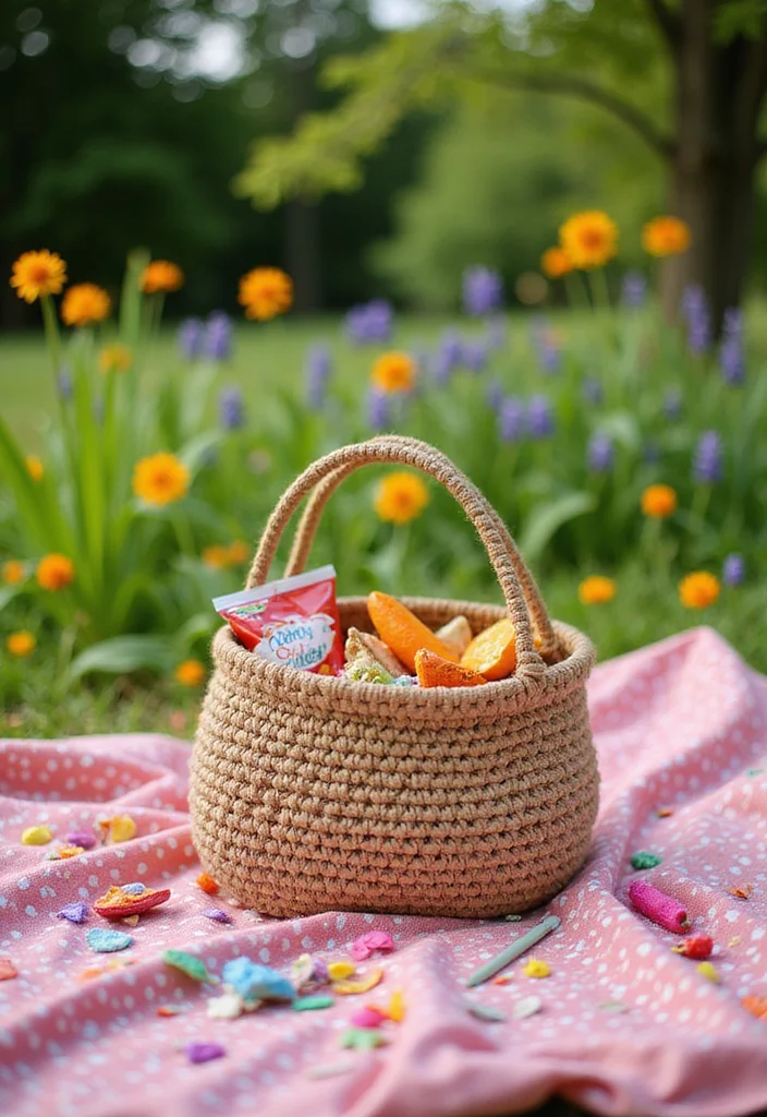 30 Chic Crochet Tote Bags Free Patterns You Can Make Fast - 8. Retro Round Tote