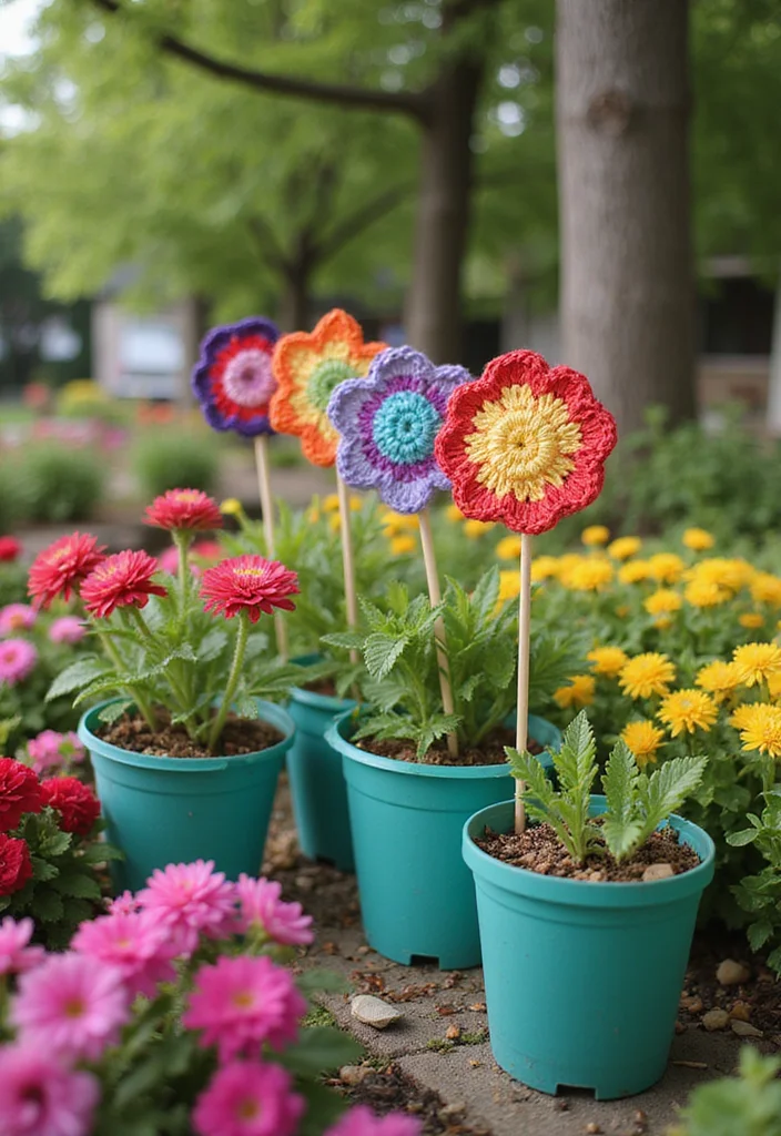 30 Classic Granny Square Crochet Pattern Ideas for Every Crocheter - 25. Granny Square Garden Decor