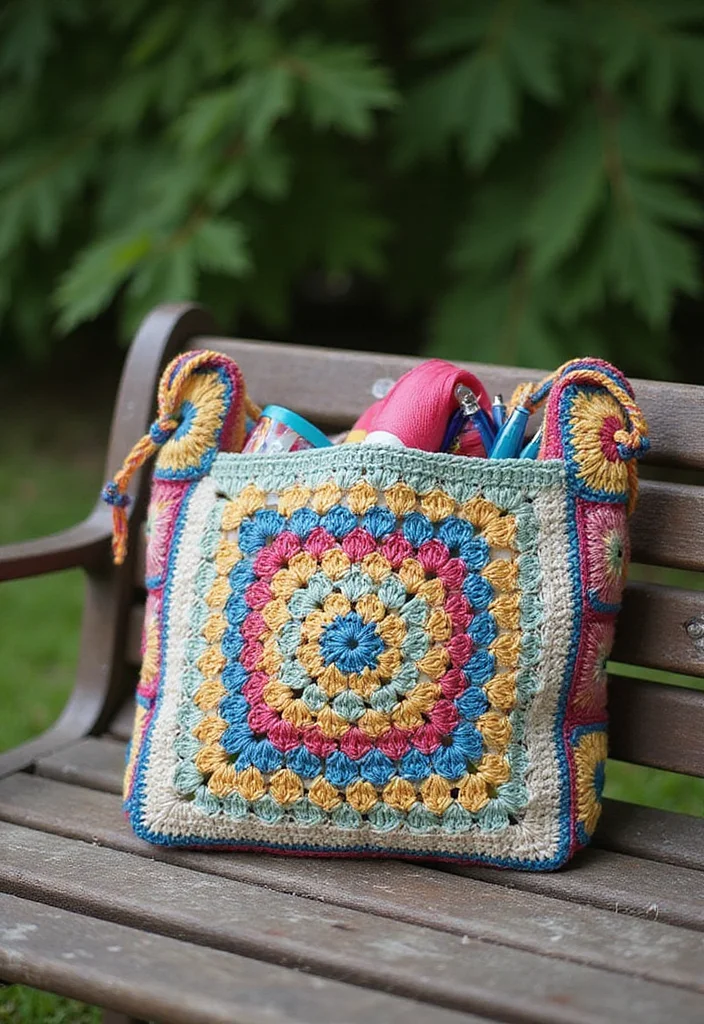 30 Classic Granny Square Crochet Pattern Ideas for Every Crocheter - 6. Granny Square Bag