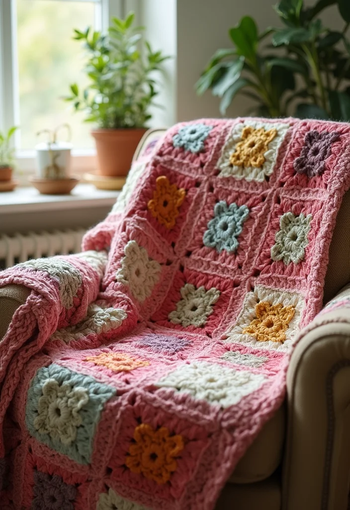 30 Colorful Crochet Granny Square Blanket Designs to Try - 30. Cozy Textures
