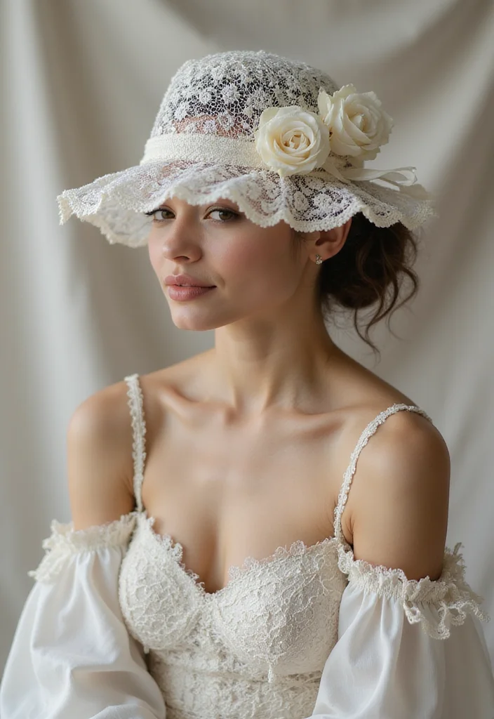 30 Cozy Crochet Hats Free Pattern Designs for All Ages - 27. Elegant Lace Hat