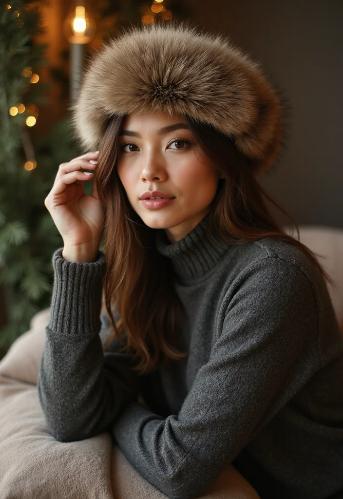 30 Cozy Crochet Hats Free Pattern Designs for All Ages - 6. Faux Fur Lined Hat