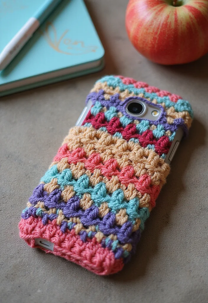 30 Easy Crochet Ideas for Beginners to Practice Your Skills - 12. Simple Crochet Phone Case