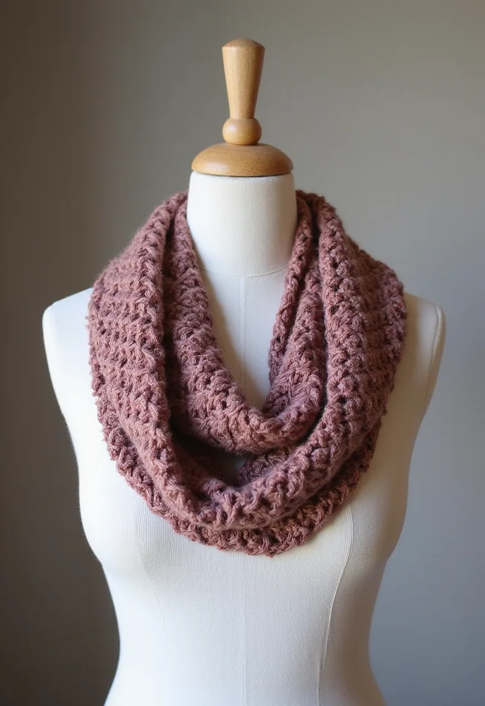 30 Easy Crochet Ideas for Beginners to Practice Your Skills - 19. Crochet Infinity Scarf