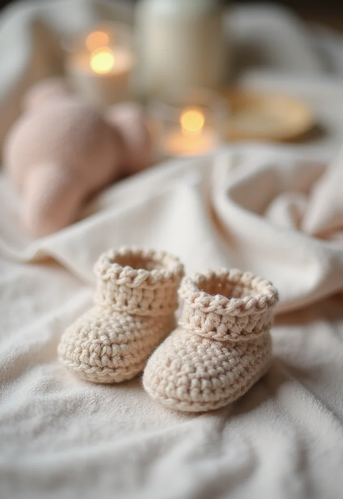 30 Easy Crochet Ideas for Beginners to Practice Your Skills - 29. Crochet Baby Booties