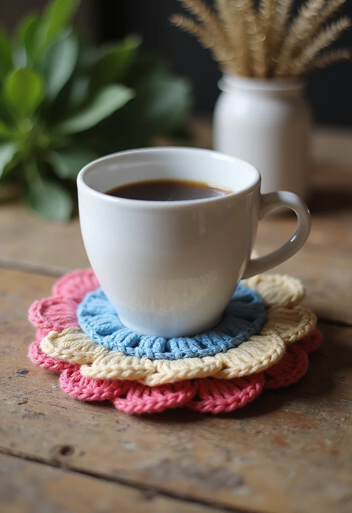 30 Easy Crochet Ideas for Beginners to Practice Your Skills - 3. Cozy Crochet Coasters