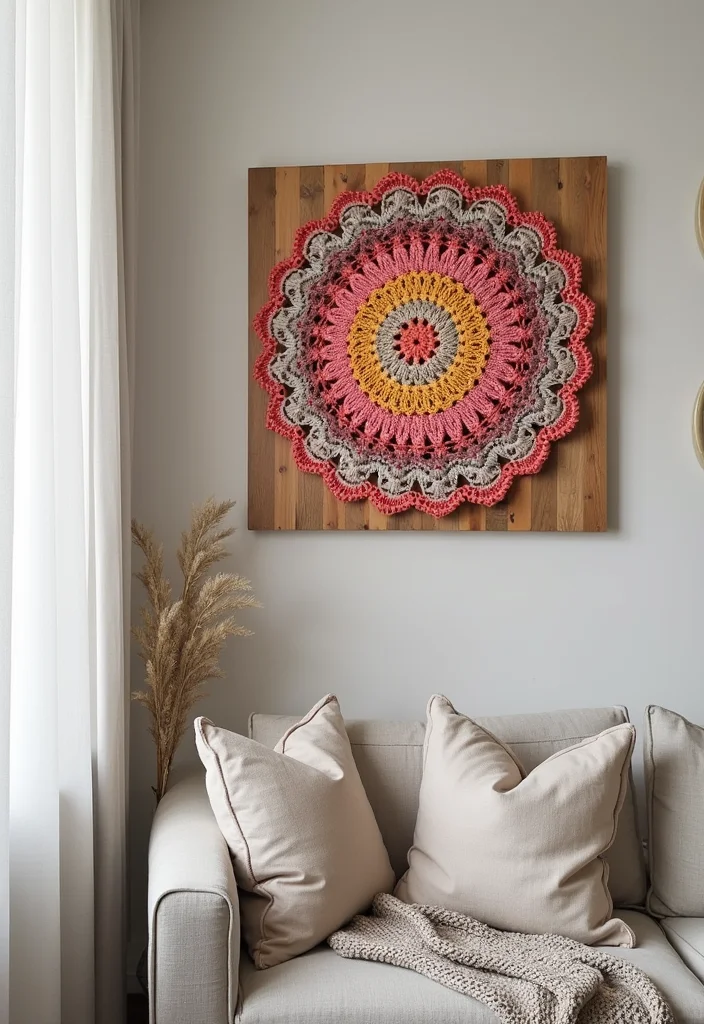 30 Easy Crochet Ideas for Beginners to Practice Your Skills - 6. Crochet Wall Art
