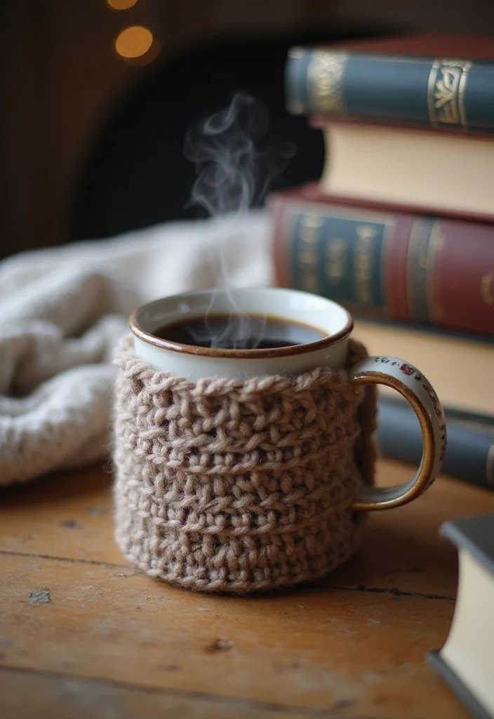 30 Easy Crochet Ideas for Beginners to Practice Your Skills - 7. Basic Crochet Mug Cozy