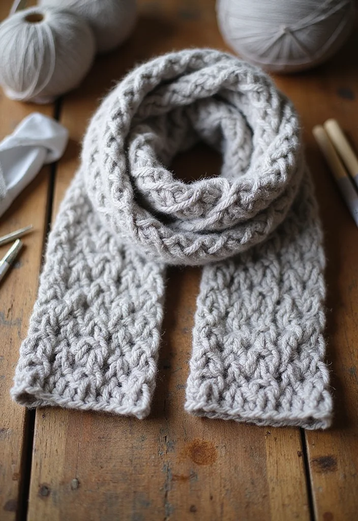 30 Elegant Crochet Scarf Pattern Free Designs Perfect for Gifts - 15. Double Crochet Scarf