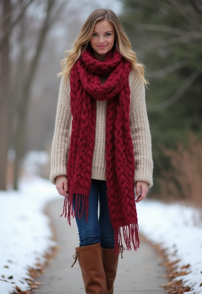 30 Elegant Crochet Scarf Pattern Free Designs Perfect for Gifts - 23. Twisted Rib Scarf