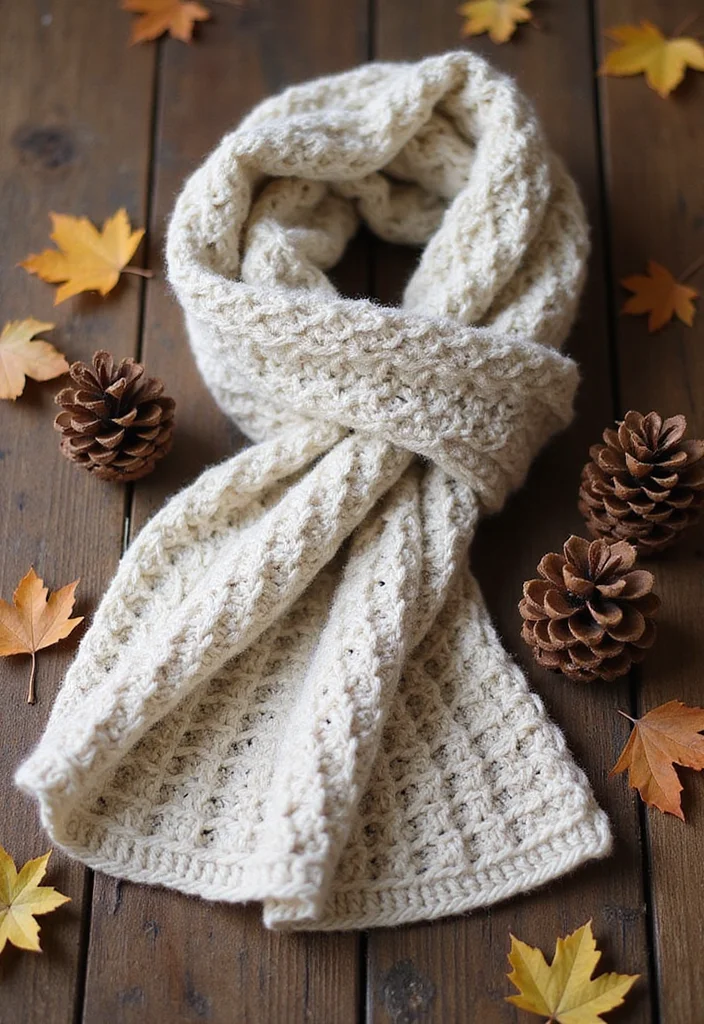 30 Elegant Crochet Scarf Pattern Free Designs Perfect for Gifts - 3. Waffle Stitch Scarf