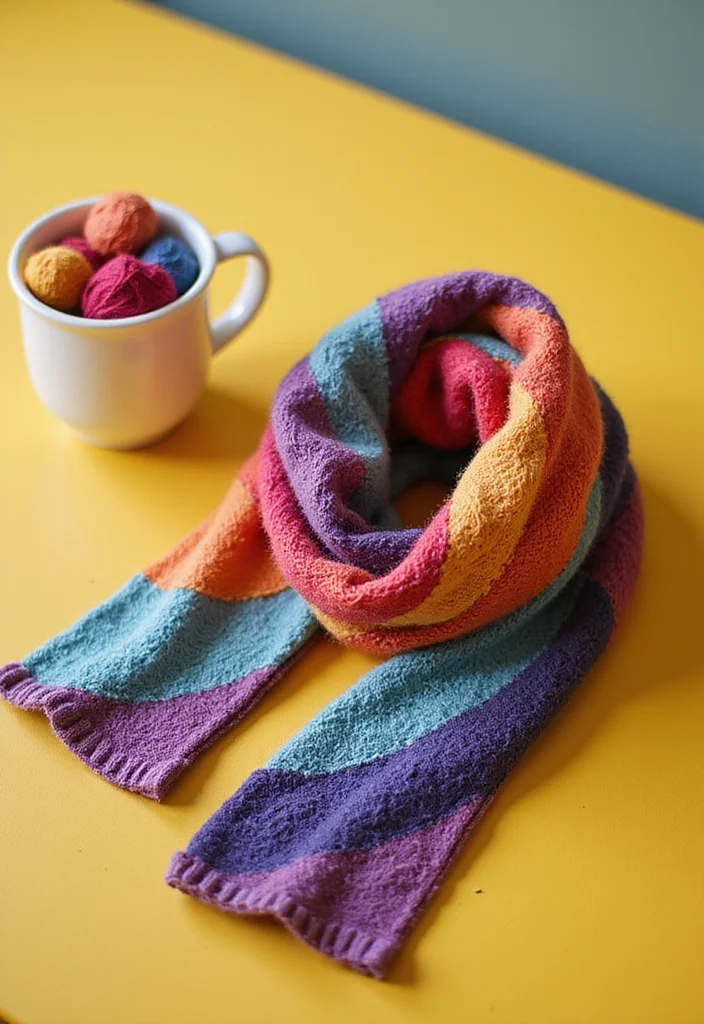 30 Elegant Crochet Scarf Pattern Free Designs Perfect for Gifts - 8. Color Block Scarf