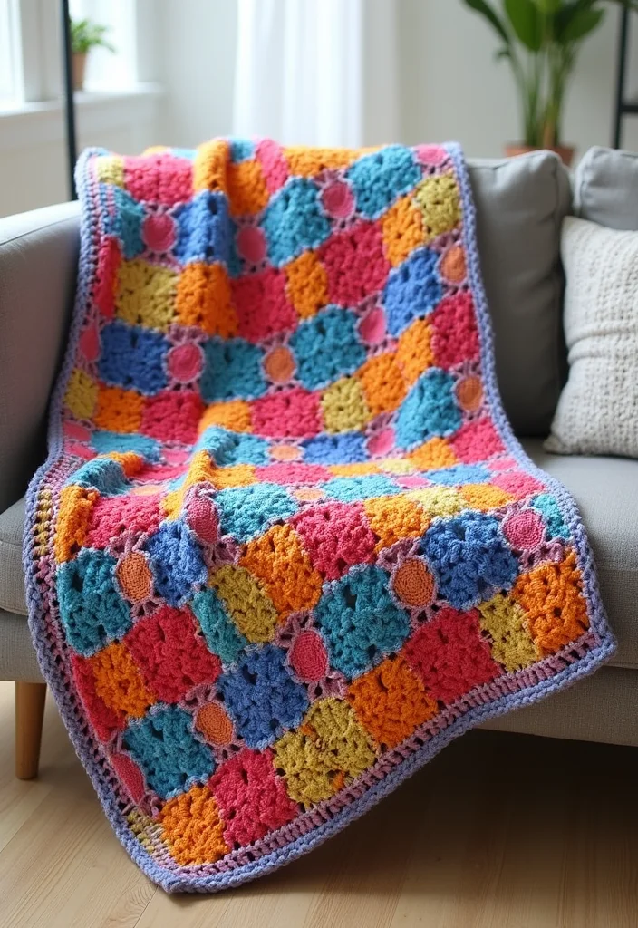 30 Free Crochet Patterns for Afghans You’ll Want to Start Now - 13. The Checkerboard Afghan