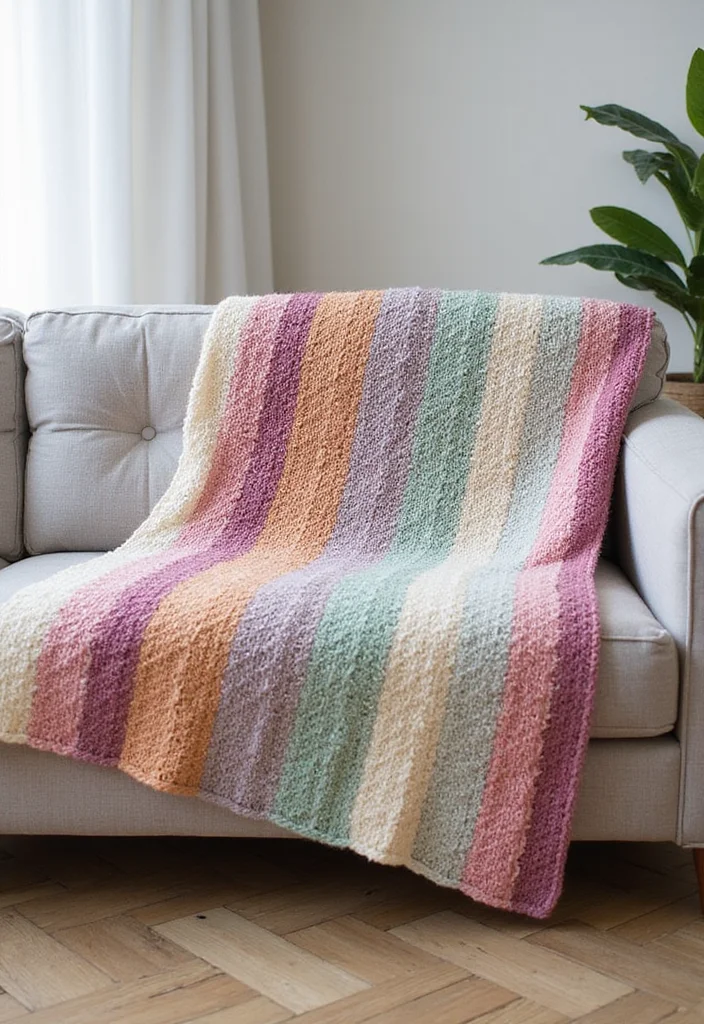 30 Free Crochet Patterns for Afghans You’ll Want to Start Now - 14. The Simple Stripes Blanket