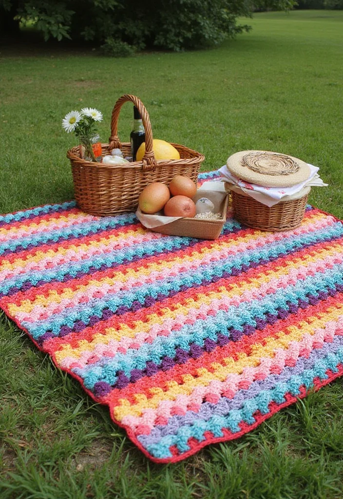30 Free Crochet Patterns for Afghans You’ll Want to Start Now - 16. The Granny Stripe Blanket