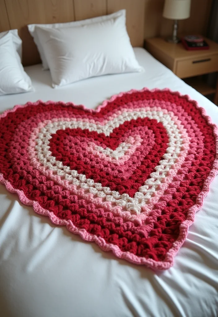 30 Free Crochet Patterns for Afghans You’ll Want to Start Now - 18. The Heartfelt Afghan