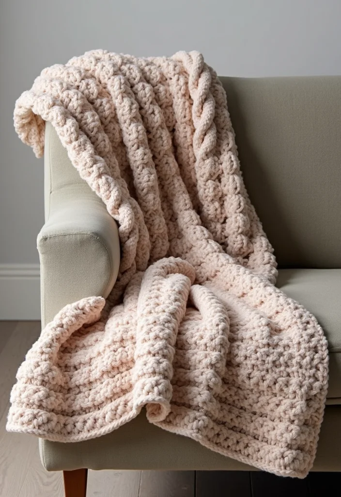 30 Free Crochet Patterns for Afghans You’ll Want to Start Now - 21. The Twisted Cable Afghan