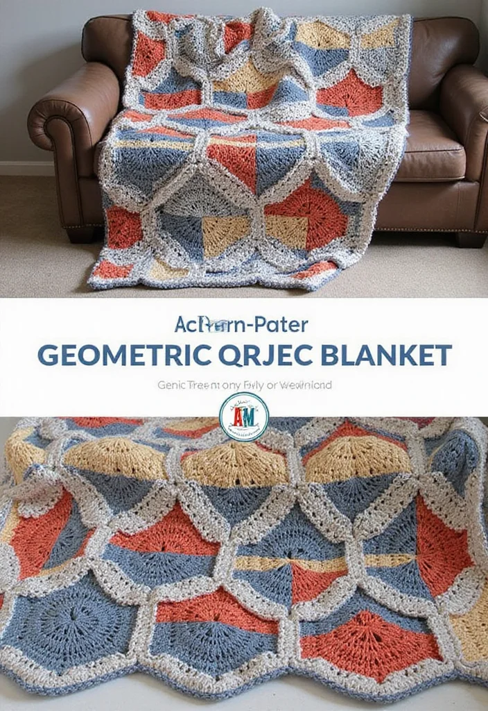30 Free Crochet Patterns for Afghans You’ll Want to Start Now - 24. The Modern Geometric Afghan