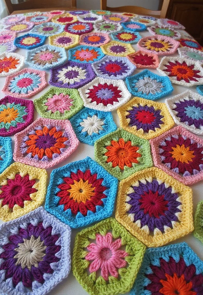30 Free Crochet Patterns for Afghans You’ll Want to Start Now - 25. The Simple Hexagon Blanket