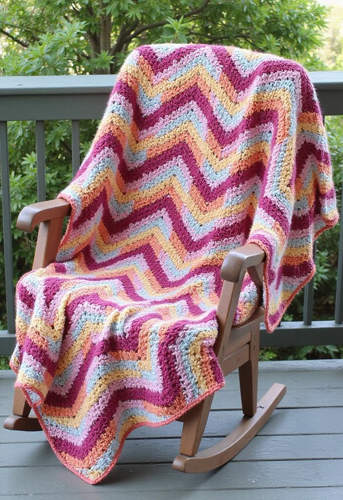 30 Free Crochet Patterns for Afghans You’ll Want to Start Now - 6. The Textured Chevron