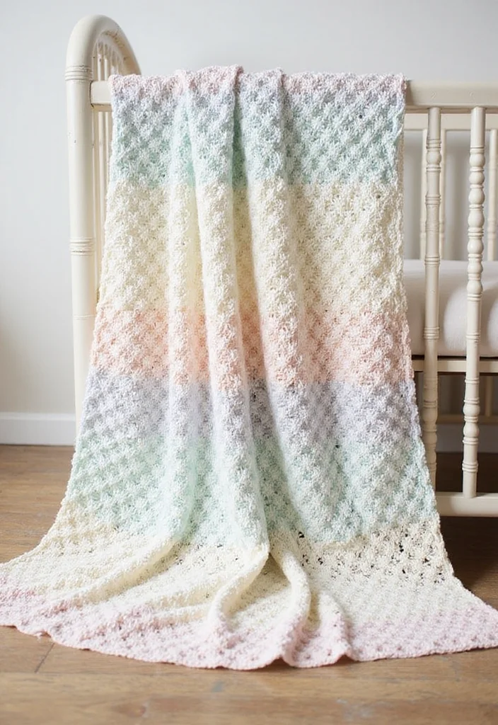 30 Lovely Baby Blanket Crochet Pattern Ideas for All Levels - 13. Lattice Blanket