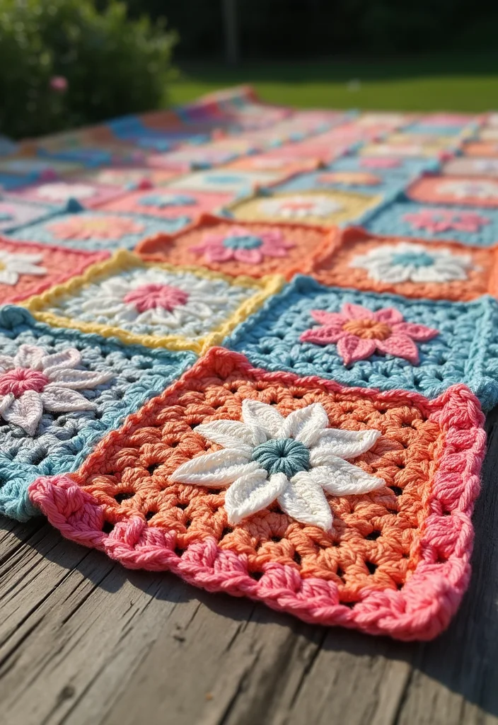 30 Lovely Baby Blanket Crochet Pattern Ideas for All Levels - 16. Interlocking Squares Blanket
