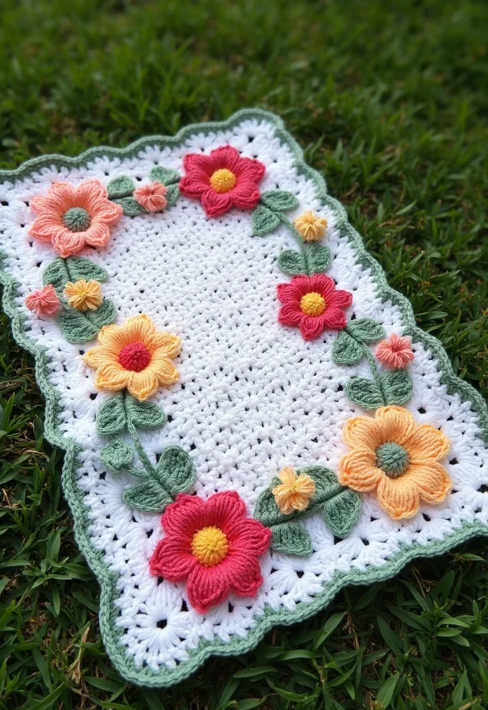 30 Lovely Baby Blanket Crochet Pattern Ideas for All Levels - 24. Floral Motif Blanket