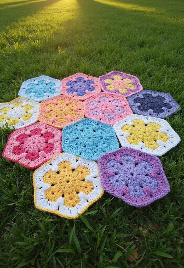 30 Lovely Baby Blanket Crochet Pattern Ideas for All Levels - 5. Hexagon Blanket
