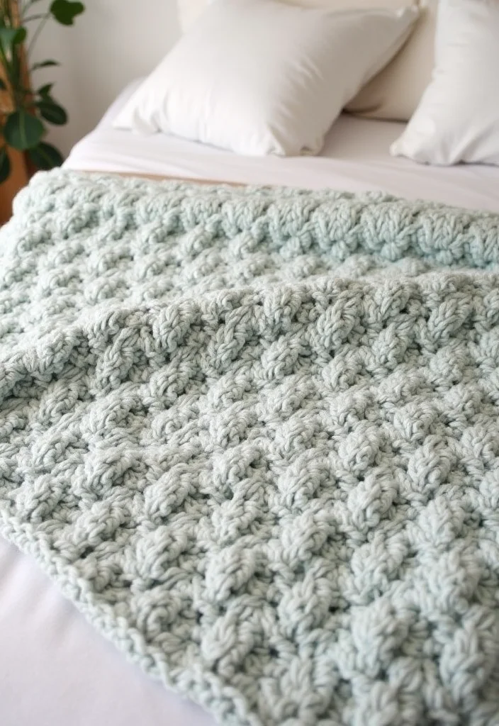 30 Lovely Baby Blanket Crochet Pattern Ideas for All Levels - 9. Textured Puff Stitch Blanket