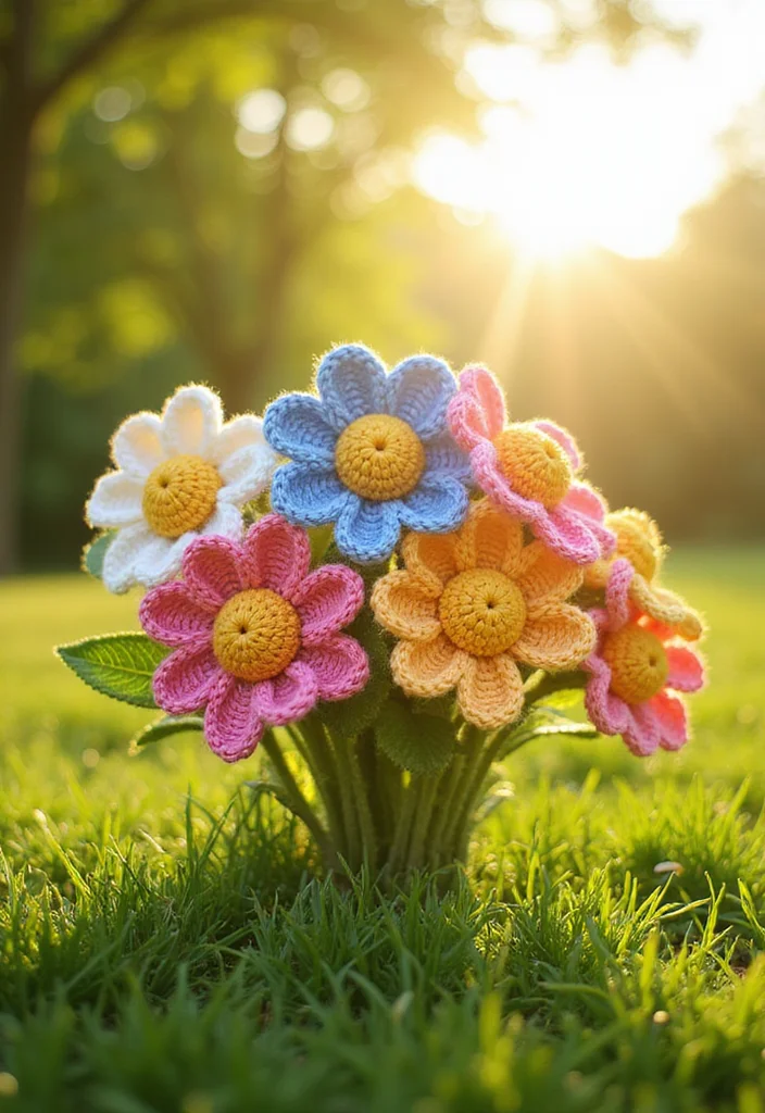 30 Pretty Crochet Flowers Free Pattern Collections for Any Project - 3. Cute Daisy Flower