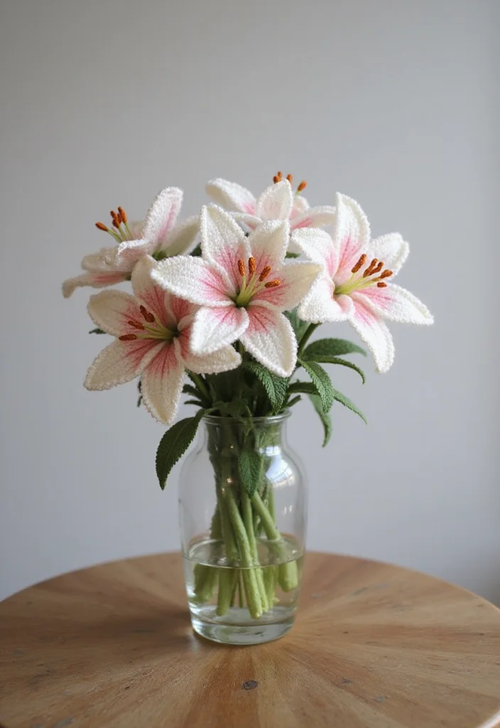 30 Pretty Crochet Flowers Free Pattern Collections for Any Project - 5. Delicate Lily Flower