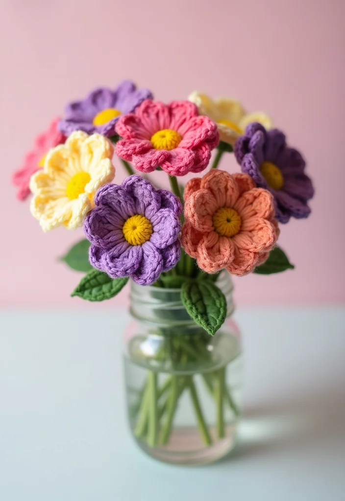30 Pretty Crochet Flowers Free Pattern Collections for Any Project - 7. Charming Pansy
