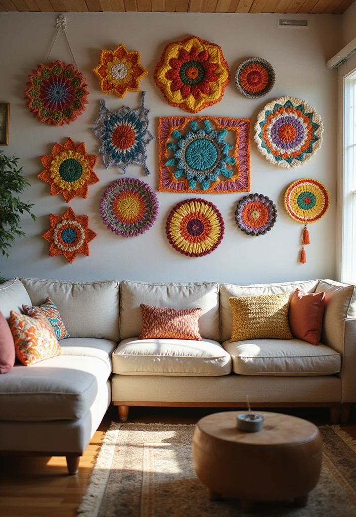 30 Stunning Crochet Hairstyles for Black Women to Inspire Your Next Look - 14. Decorative Crochet Wall Hangings