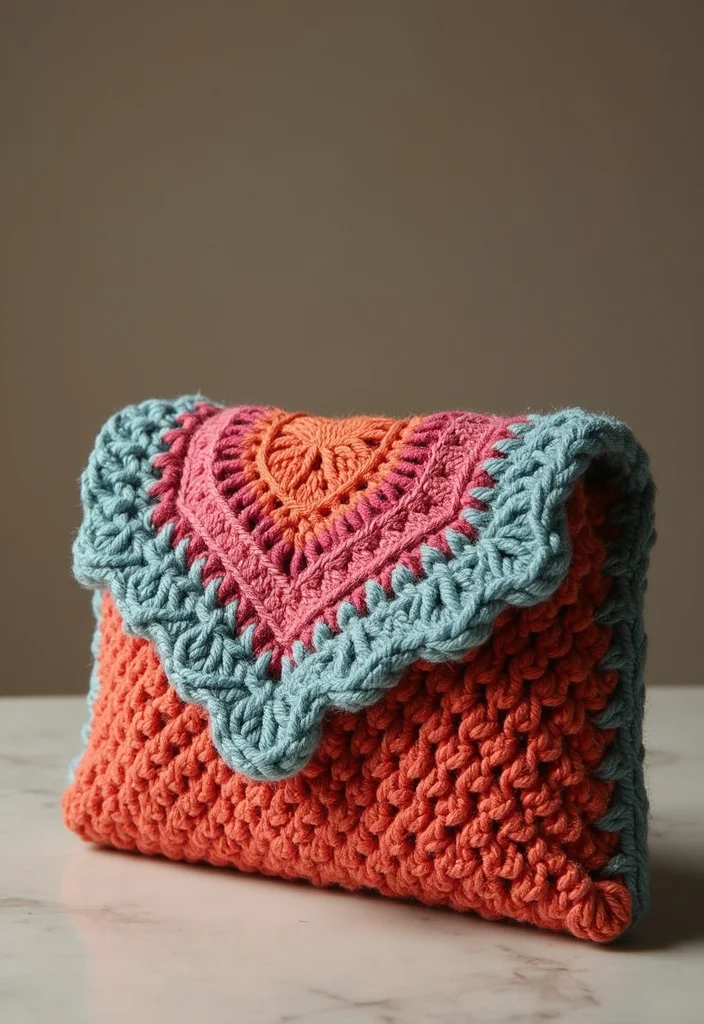 30 Stunning Crochet Hairstyles for Black Women to Inspire Your Next Look - 24. Crochet Envelope Clutch