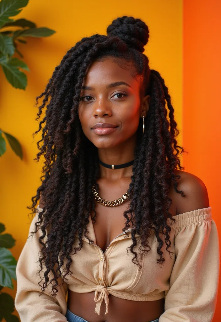 30 Stunning Crochet Hairstyles for Black Women to Inspire Your Next Look - 5. Crochet Faux Locs