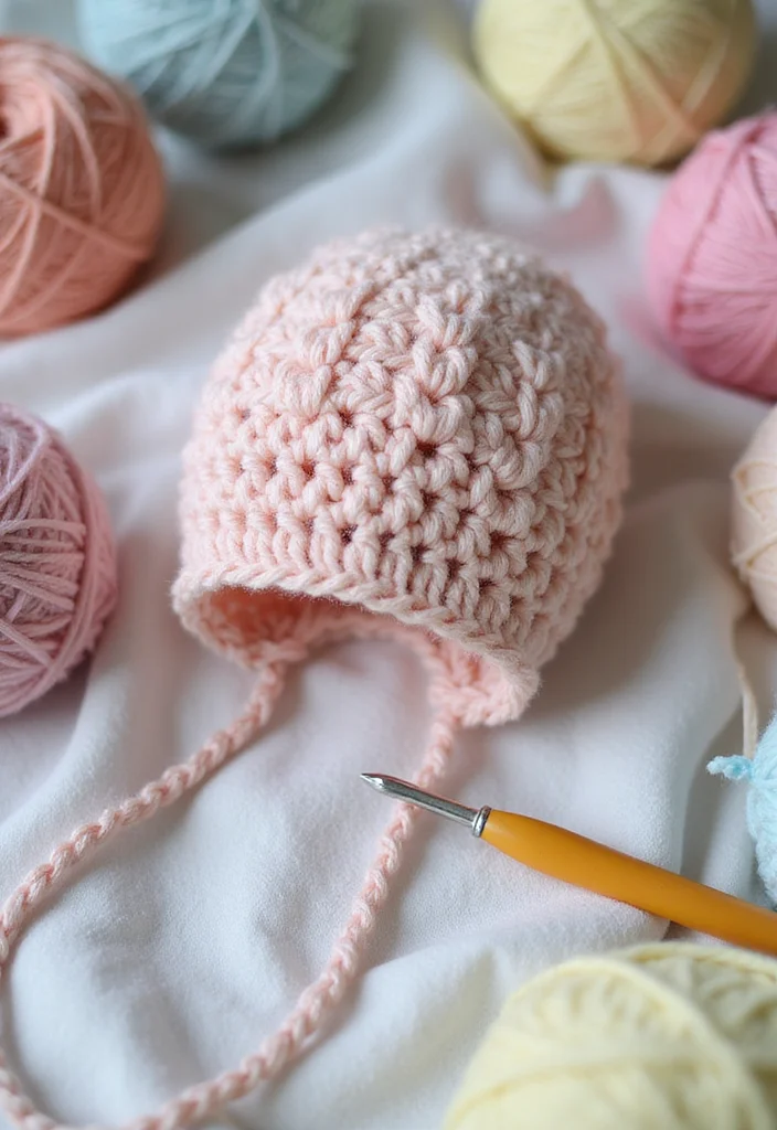 Baby Crochet Patterns Free: Sweet Infant Project Guide with 20 Tender Visual Inspirations - 1. Adorable Baby Bonnet